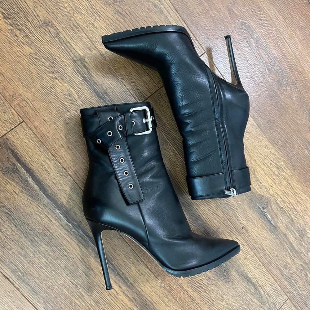 Monse Leather Black Moto Boots! Size EU 39